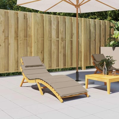 vidaXL - Ligbedkussen - 186x58x4 - cm - oxford - stof - taupe