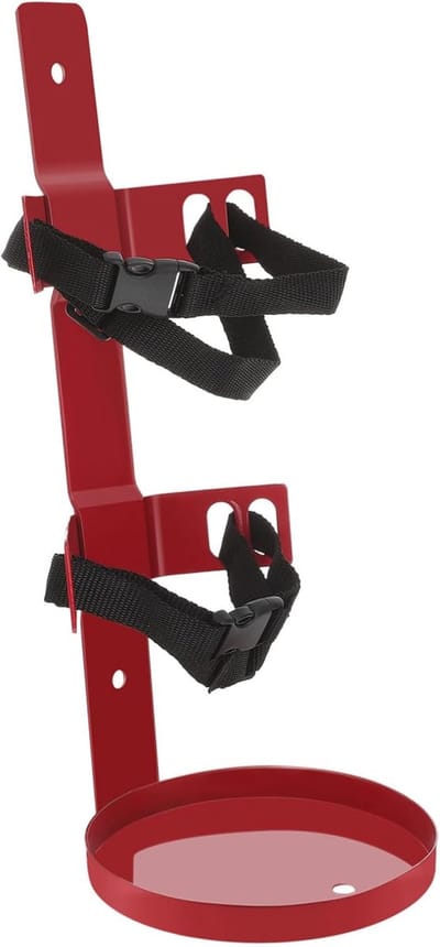 Brandblusserhouder - Wandbeugel Blusser - Noodsituaties Veiligheid - Corrosiebestendig Stabiel - 36 x 142 x 142 cm - Rood