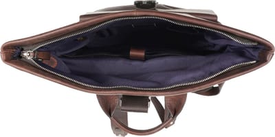 JOOP! Leren Vrije tijd rugzak Rugzak met laptopvak Loreto Rico Backpack Seal Brown Donkerbruin