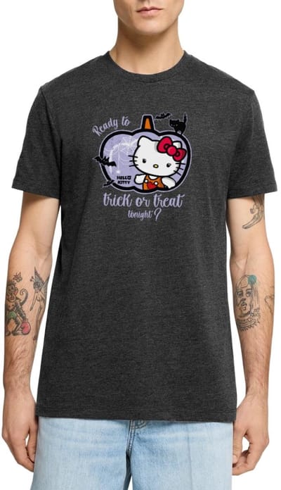 Hello Kitty Halloween Trick Of Treat Premium T Shirt Heren