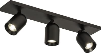 Lumidora Opbouwspot 74940 - KANNY - 3 Lichts - GU10 - Zwart - Goud - Metaal
