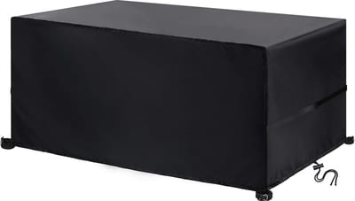 Famanu - Afdekking voor tuinmeubelen, waterdichte beschermhoes, anti-UV dekzeil voor tuintafels terrasmeubels, regenbescherming en stofbestendig, zware belasting 420D Oxford-weefsel, 125 x 125 x 74 cm