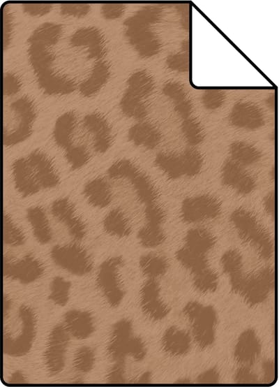 Proefstaal ESTAhome behang panterprint terracotta bruin - 50 x 900 cm - 139968-S