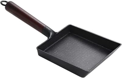 Omelet Pan - Japanse Koekenpan - Ontbijt Maken - Hittebestendig Handvat - 15.8 x 18.5 cm - Zwart