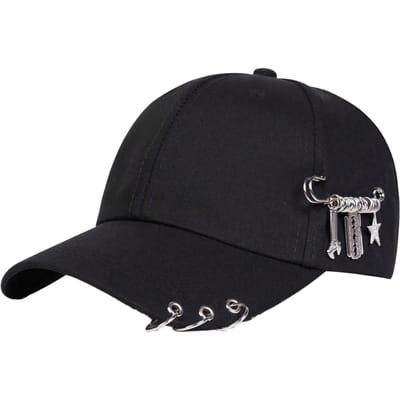 Unisex Gepersonaliseerde IJzeren Ring Honkbalpetten Lente En Herfst Buiten Verstelbare Casual Petten Zonnebrandpet black