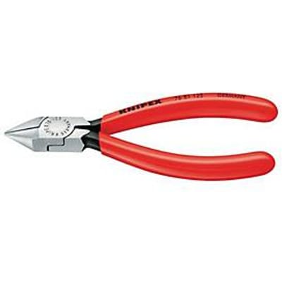 Knipex 76 81 125 Elektronica en fijnmechanica Zijkniptang Met facet 125 mm