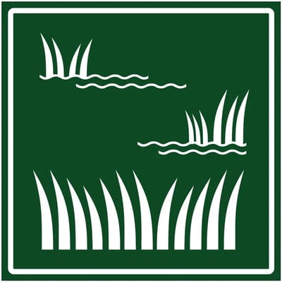 Wetlands bord | gecoat dibond materiaal | 15 x 15 cm