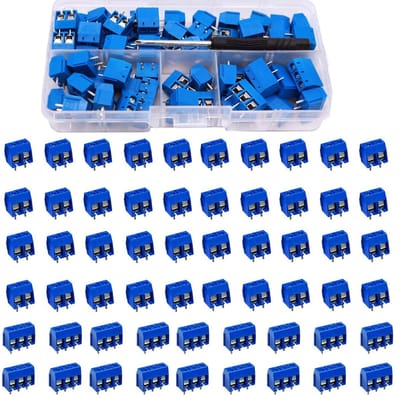 Dailygoody - 110pcs Universele PCB Terminal Blokken Set - 2 Pin & 3 Pin - 300V 10A