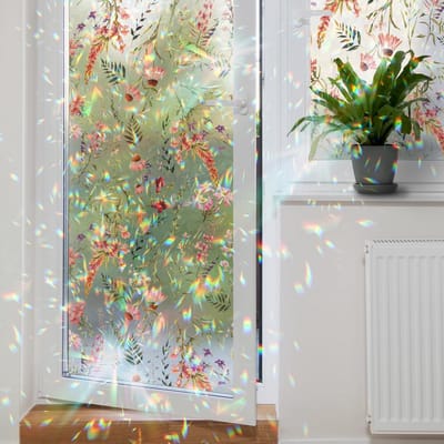 Solidchoice- Raamfolie Anti Inkijk - 28 x 100 cm - Glas in Lood - UV Verduisterend - Statisch - Waterdicht Milieuvriendelijk PVC - Privacyfolie