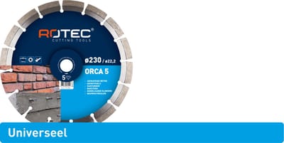 Rotec diamantzaag ORCA 5/BETON UNI, Ø300 x 3,0 x ø20,0mm.