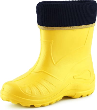 Ladeheid Kinder Regenlaarzen - Rubber - met Binnenschoen - EVA - Wasbare Binnenschoen - LA-KL-EVA-Kids - Zonnig - 28