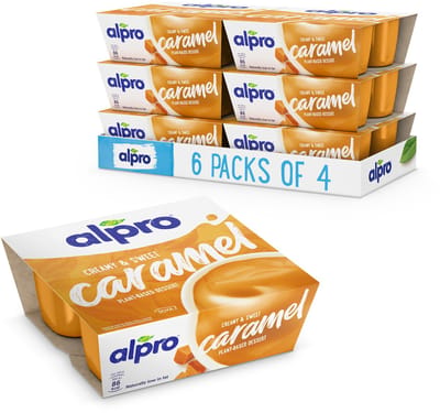 Alpro Karamel Dessert - Plantaardig & Lactosevrij - Glutenvrij - Romige Karamelsmaak - 24 × 125 g