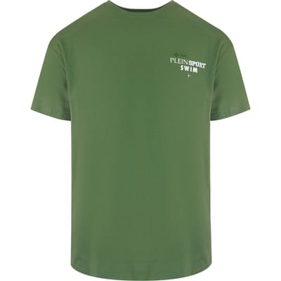 Korte Mouwen T-shirt in Olijf