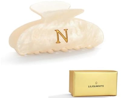 Elegante Letter N Haarclip voor Vrouwen - Gepersonaliseerd Haaraccessoire met Sterke Grip