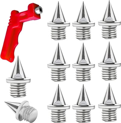 Dailygoods- Track Spikes 50 Stuks - 6 mm Spikesleutel - Stabiele Langlauf-Spikes - Grip voor Hardlopen/Springen - Kunststof - Verbeterde Tractie - Schoenspikes