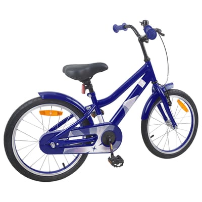 vidaXL - Kinderfiets - 18 - Inch - voor - 5-7 - jaar - oud - Donkerblauw