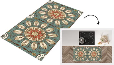 Keukenloper - Loper keuken - Mandala - Retro - Bohemian - Patroon - 120x60 cm - Keukenloper vinyl