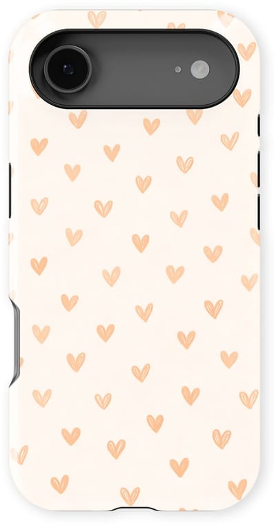 Tough Hoesje met Hartjes geschikt voor iPhone 17 Air | Little Love Tough Case Geschikt voor Mag | Hartjes Print Backcover geschikt voor iPhone 17 Air Blush Hearts