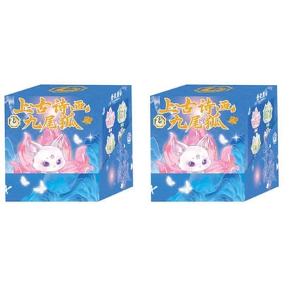 Nieuwe Negenstaartige Vos Oude Tijden Poëzie En Schilderkunst Serie Blind Box Prachtig Speelgoed Desktop Ornamenten Mystery Box Verrassingscadeau gray