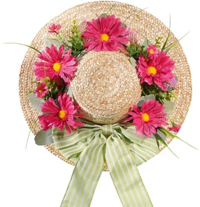 Lentekrans voor Voordeur - 16 Inch Kunstbloem Krans voor Binnen en Buiten Decoratie