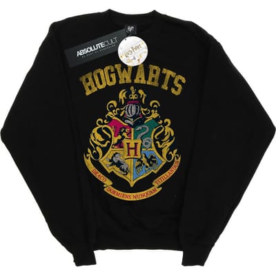 Harry Potter Meisjes gevuld Varsity-sweatshirt met helm (Zwart)