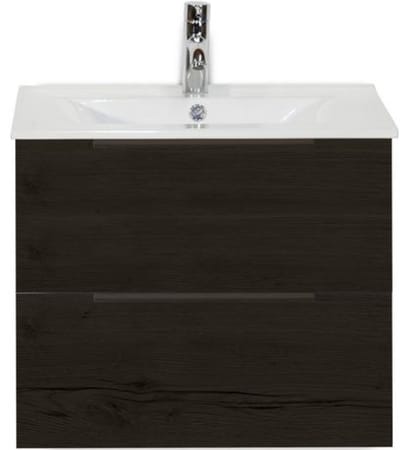 Seville Badmeubelset 60 cm - Black Oak Edge Greep - Wastafel Enjoy