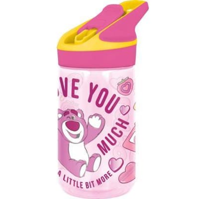 Toy Story's Lotso Tritan Premium Drinkfles - 480 ml – Sluit goed af – Drinkfles voor kinderen – Roze/Geel