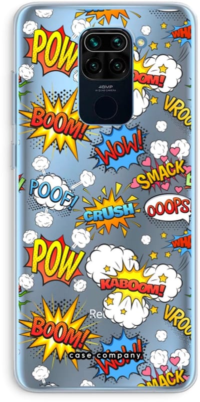 Case Company® - Hoesje geschikt voor Xiaomi Redmi Note 9 hoesje - Pow Smack - Soft Cover Telefoonhoesje - Bescherming aan alle Kanten en Schermrand