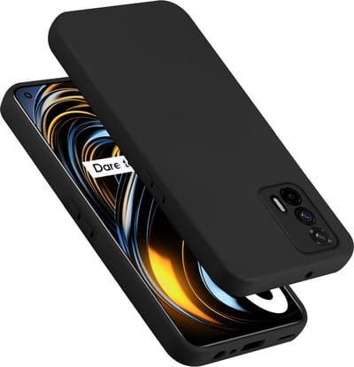 Cadorabo Hoesje geschikt voor Realme GT in LIQUID ZWART - Beschermhoes gemaakt van flexibel TPU silicone Case Cover