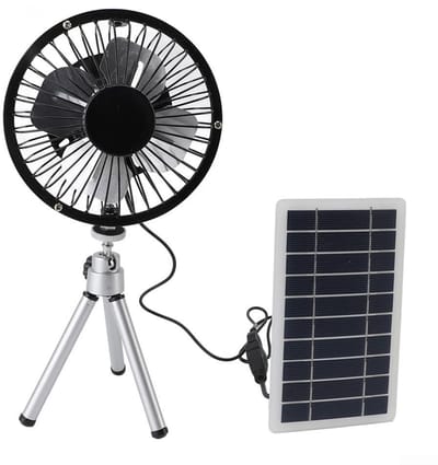 Dailygoody - Draagbare ventilator - Zonne-energie - Efficiënte koeling - Opvouwbaar - USB-aangedreven - Geschikt voor binnen en buiten - Compact