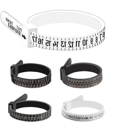 Ringmaat Indicator - Meetlint Set - Juwelen Passen - Herbruikbaar Gereedschap - 5 Stuks - Wit