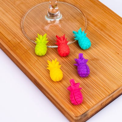 Ananas glasmarkeerders (set van 6) van Winkee