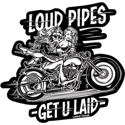 Motorfiets stickers Lethal Threat Mini Loud Pipes
