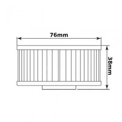 Filtre à huile Meiwa pour moto Yamaha 550 XJ 1981 à 1983 1L91344091 / Y4002 Neuf