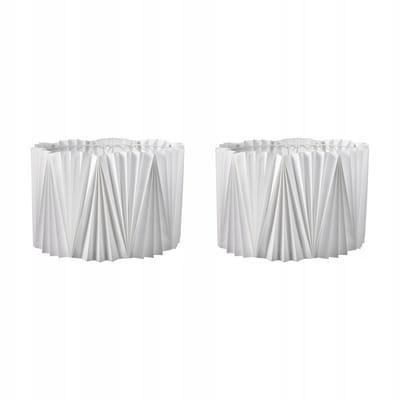 2x Plissé Lampenkap Wit 42 cm - Stijlvolle Verlichting voor Hang- of Vloerlamp