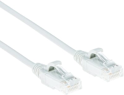 ACT Witte 3 meter LSZH U/UTP CAT6 datacenter slimline patchkabel snagless met RJ45 connectoren DC8903