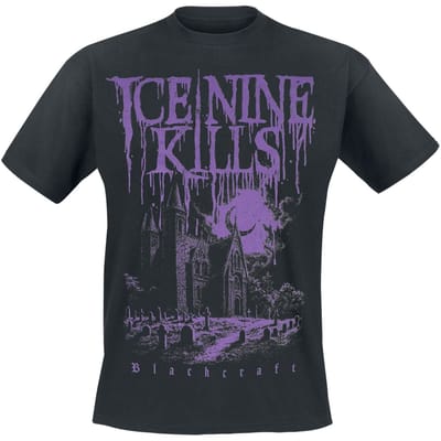 Blackcraft Cult - Gothic T-shirt - Ice Nine Kills - Purple Night Church Tee - M tot XL - voor Mannen - zwart