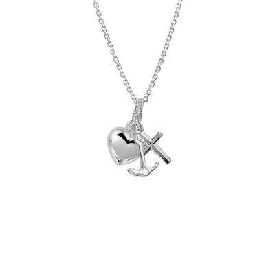 Glams ketting geloof, hoop en liefde 1,1 mm 41 + 4 cm - Zilver