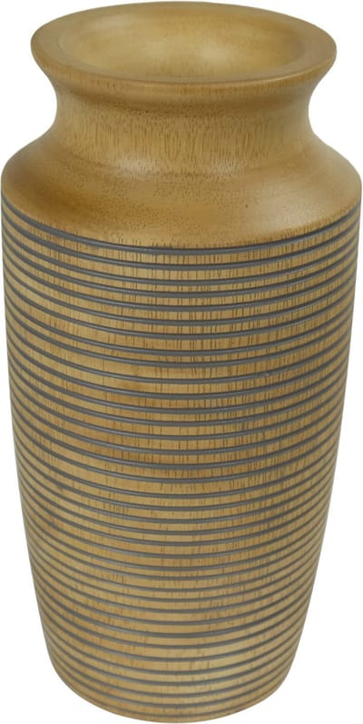 Fine Asianliving Japandi Vaas Mangohout Handgemaakt Grijs D9xH21cm