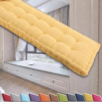 Bankkussen Verdikt - Zitkussen Patio - Comfortabel Zitten - Vastgestikte Knoopjes - 200x55cm - Donkergrijs