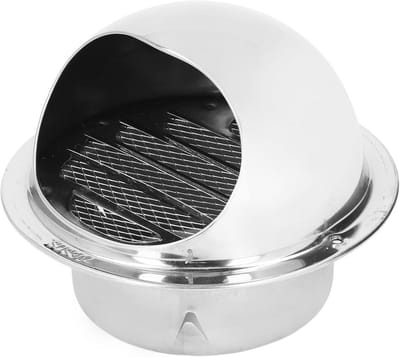 Ronde Ventilatieopening RVS - Wandrooster met Insektengaas en Winddicht Ontwerp - Geschikt voor Binnen en Buiten - 100mm