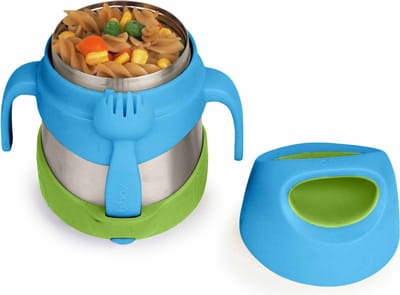 b.box Isoleer Lunchpot | Gemakkelijk te Openen Voedselbeker voor Peuters | Dubbelwandig Roestvrij Staal, Houdt Voedsel tot 7u Koud, tot 5u Warm | 335 ml