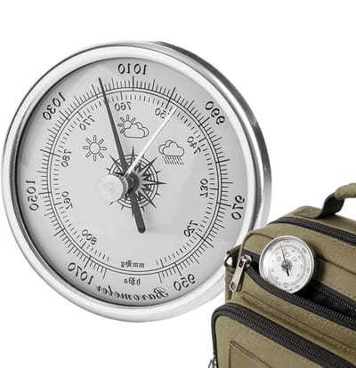 Barometer Hoge Precisie - Drukmeter Weerstation - Weer Voorspellen - Mechanisch Transmissiesysteem - 70 mm Diameter - Meerkleurig