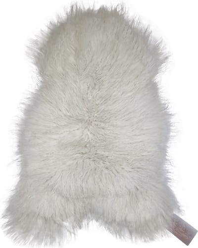 WOOOL IJslandse Schapenvacht - Wit CURLY XL (115x65cm) 100% Natuurlijk & Echt - Vloerkleed - ECO+