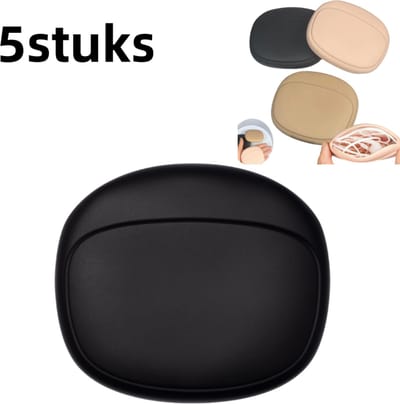 5 stuks - Opvouwbare Silicone Oordopjes Etui - Oortelefoonhoesje - Siliconen opberghoesje voor oortelefoons - Draagbare organizer voor oortelefoonkabels en datakabels - EVA Materiaal Kabelorganizer - Zwart