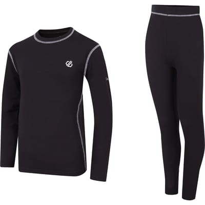Dare 2B Kinders/Kids Pow II Effen Base Layer Set (Zwart)