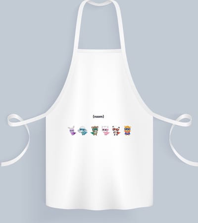 Akyol - dieren superhelden met eigen naam Keukenschort - Superhelden - dieren en superhelden liefhebbers - cadeautje voor kinderen - cadeau - kado - geschenk - gift - verjaardagscadeau - verjaardag - 82 bij 71 cm