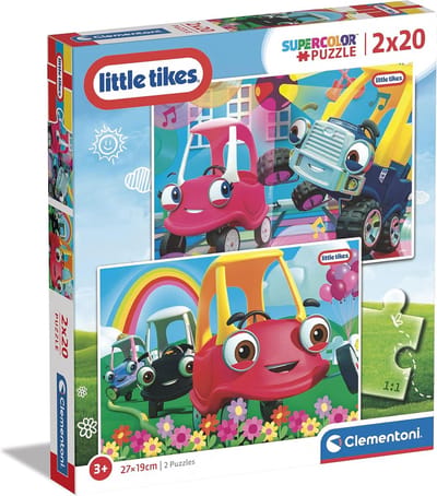 Kinderspellen - Puzzel set - Ontwikkeling vaardigheden - Gemaakt van gerecycled materiaal - 2 x 20 stukjes - Multicolour