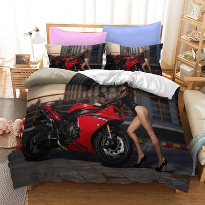 Sexy billen bikini beddengoed set meisje achteraanzicht slaapkamer decor luxe dekbedovertrek mode bedovertrek kussensloop AU Single(140x210cm)