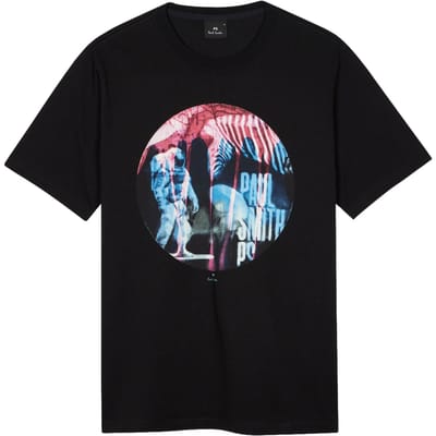 Paul Smith Mens Reg Fit Ss T Shirt Astronaut Black Maat: S | T-shirts met Print Outlet | Heren | Zwart